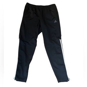 adidas Women’s Black Joggers with White Stripes
